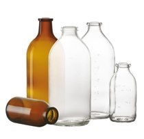 Afbeelding van 100 ml infuusfles, helder, type 1 geblazen glas