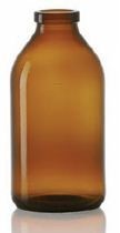 Afbeelding van 100 ml infuusflacon, amber, type 1 geblazen glas