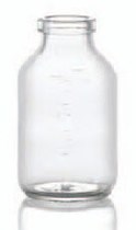 Afbeelding van 100 ml infuusflacon, helder, type 1 geblazen glas