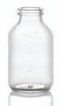 Afbeelding van 100 ml infuusflacon, helder, type 2 geblazen glas