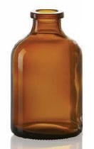 Afbeelding van 100 ml injectieflacon, amber, type 3 geblazen glas
