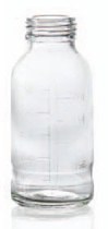 Afbeelding van 1000 ml plasmafles, helder, type 1 geblazen glas