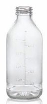 Afbeelding van 1000 ml plasmafles, helder, type 1 geblazen glas