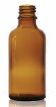 Afbeelding van 15 ml druppelfles, amber, type 3 geblazen glas