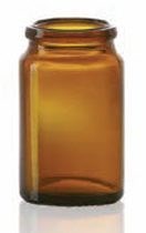 Afbeelding van 17 ml tabletpot, amber, type 3 geblazen glas