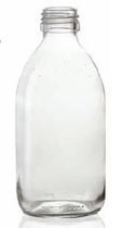 Afbeelding van 225 ml siroopfles, helder, type 3 geblazen glas