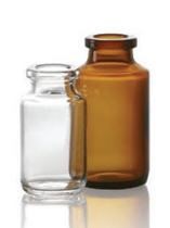 Afbeelding van 25 ml injectieflacon, amber, type 1 geblazen glas