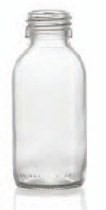 Afbeelding van 25 ml siroopfles, helder, type 3 geblazen glas