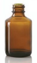Afbeelding van 30/40 ml diagnosefles, amber, type 1 geblazen glas