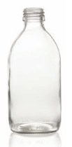 Afbeelding van 300 ml siroopfles, helder, type 3 geblazen glas