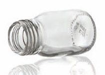 Afbeelding van 45 ml siroopfles, helder, type 3 geblazen glas