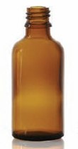 Afbeelding van 5 ml druppelfles, amber, type 3 geblazen glas
