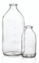 Afbeelding van 500 ml infuusflacon, helder, type 1 geblazen glas