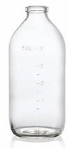 Afbeelding van 500 ml infuusflacon, helder, type 3 geblazen glas